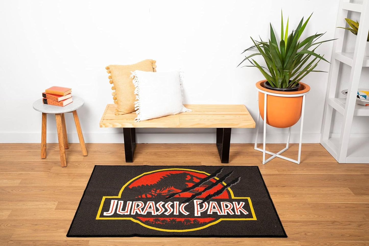 JURASSIC PARK LOGO PRINTED AREA RUG 52 X 36 INCHES