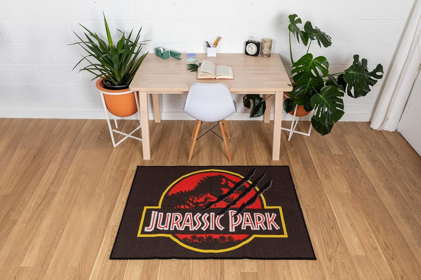 JURASSIC PARK LOGO PRINTED AREA RUG 52 X 36 INCHES