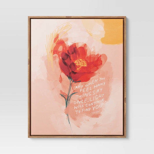 17" x 21" Flower Quote by Morgan Harper Nichols Framed Wall Canvas